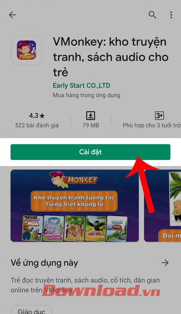 Chạm vào nút Cài đặt