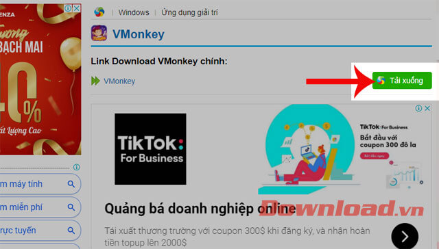 Click vào nút Tải xuống
