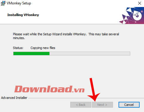 Đợi một lát rồi nhấn vào nút Next