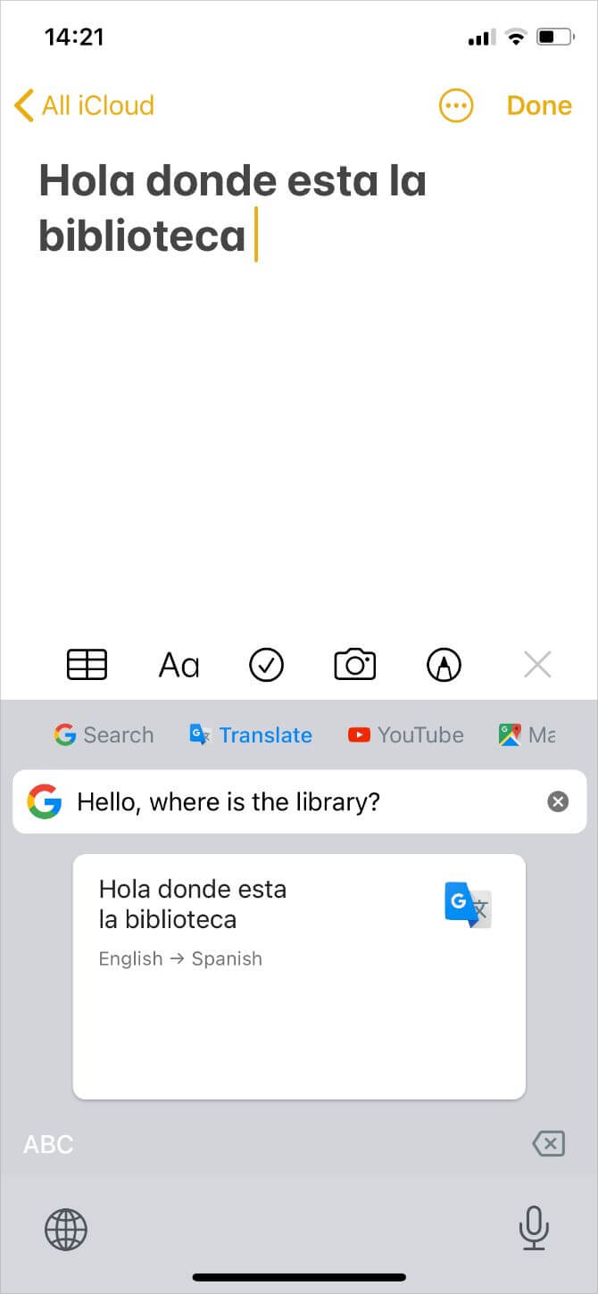 Ứng dụng dịch văn bản