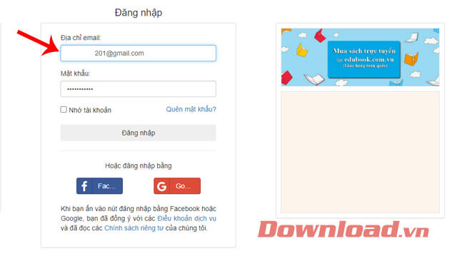 Đăng nhập tài khoản