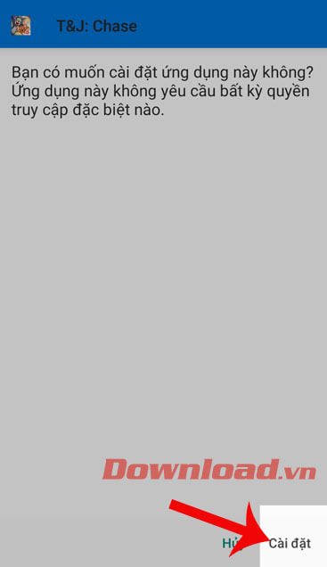 Ấn vào nút Cài đặt