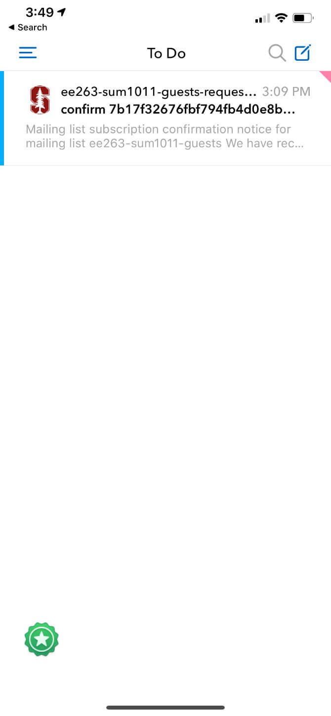 Danh sách việc cần làm trên Airmail