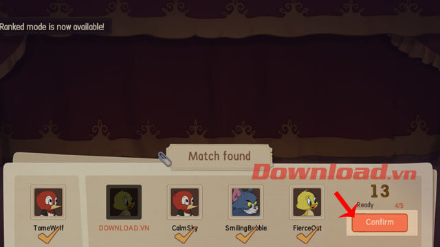 Nhấn vào nút Confirm