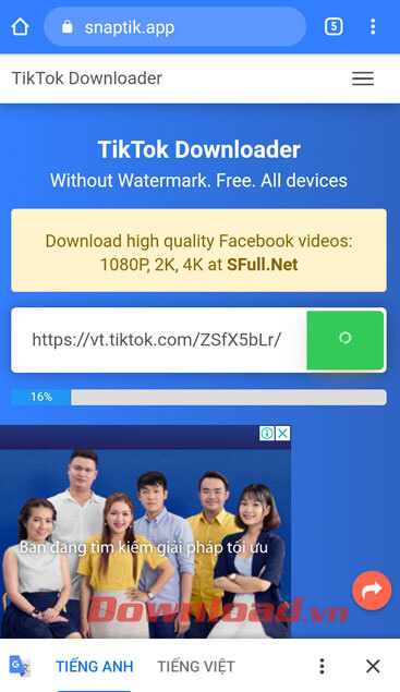 <p><strong>Bước 7: </strong>Đợi một lúc để, công cụ này sẽ phân tích và xóa logo trên video cho bạn.</p>