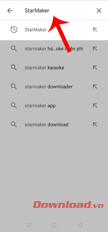 Gõ từ khóa và tìm kiếm