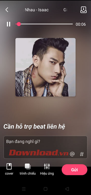 Nghe, chia sẻ hoặc gửi cho bạn bè