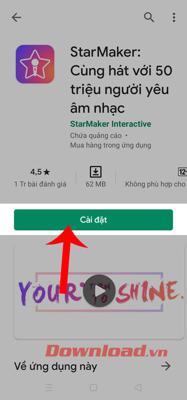 Nhấn nút Cài đặt