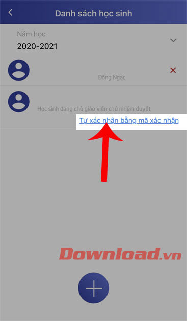Nhấn vào mục Tự xác nhận bằng mã xác nhận