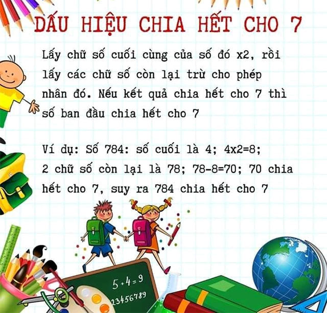 Dấu hiệu chia hết các số tự nhiên - Dấu hiệu chia hết các số từ 2 - 9