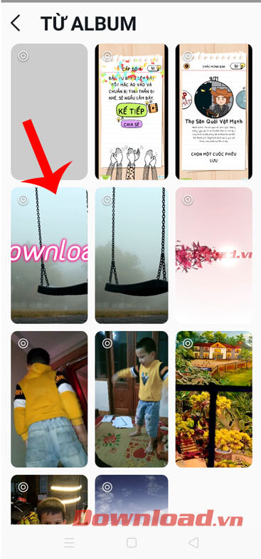 Chọn đoạn video làm hình nền 