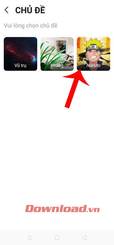 Chọn chủ đề hình nền 