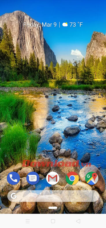 Hình nền được cài đặt thành công