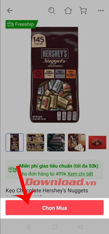 Ấn nút Chọn mua