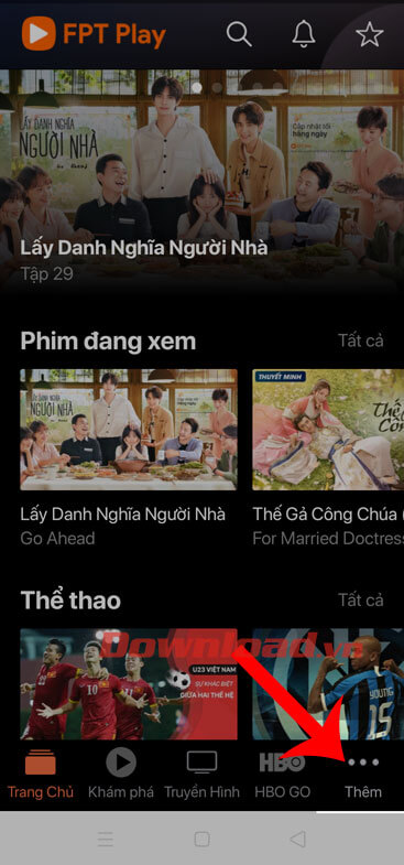 Nhấn vào mục Thêm 