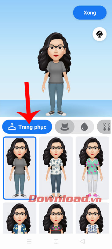 Thiết lập kiểu dáng và trang phục cho nhân vật