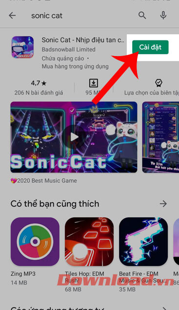 Bấm nút Cài đặt