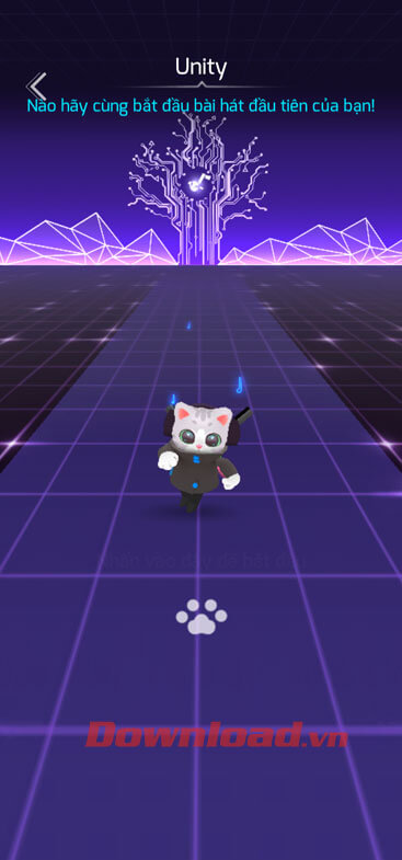 Chạm vào màn hình và bắt đầu màn chơi thử