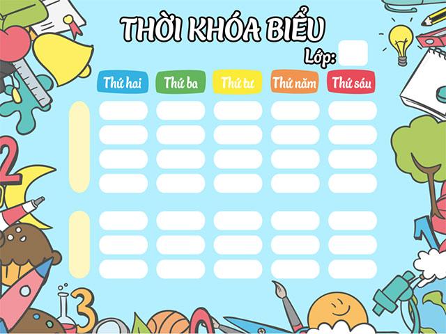 Thời khóa biểu dành cho học sinh