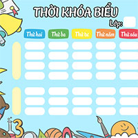 Mẫu thời khóa biểu cho học sinh (65 Mẫu)