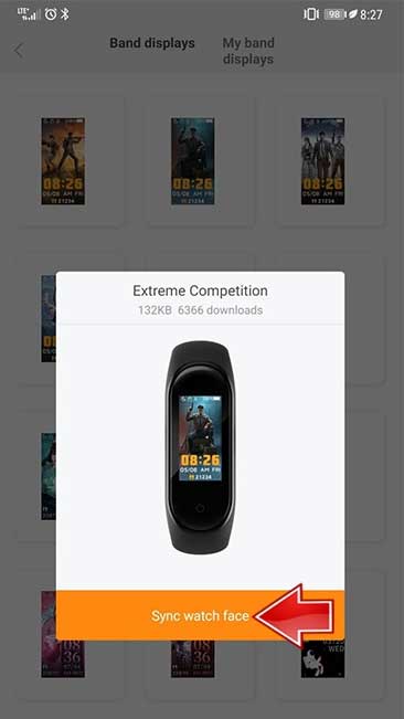 Đồng bộ mặt đồng hồ Xiaomi Mi Band 5