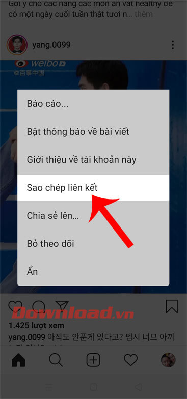 Ấn vào nút Chia sẻ lên