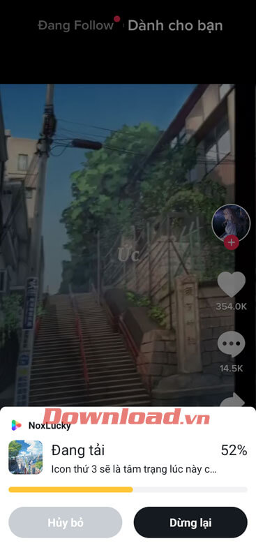 Đợt một lát để ứng dụng tải video về