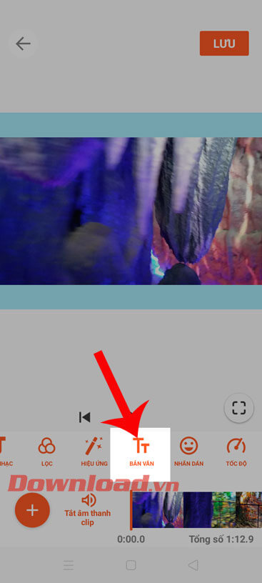 Nhấn vào mục Bản văn