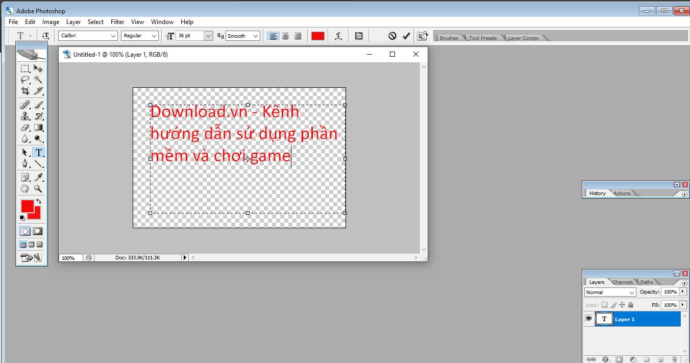 Chỉnh sửa chữ trong Adobe Photoshop