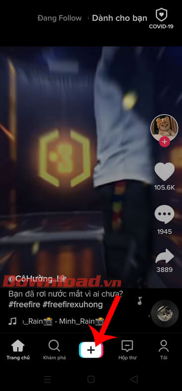 Nhấn vào biểu tượng dấu "+"