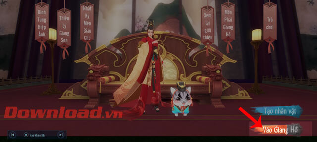 Nhấn nút Vào giang hồ