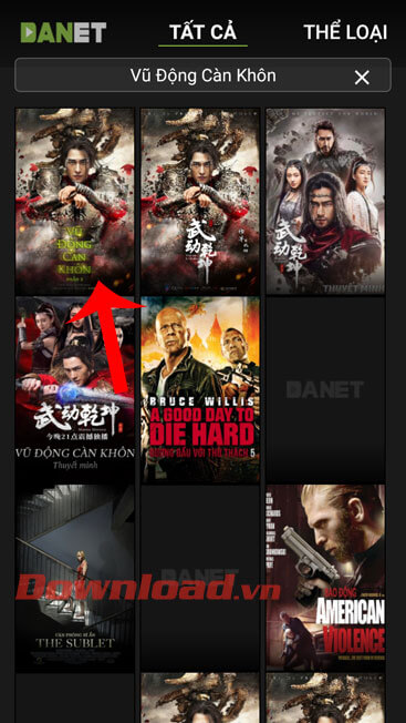 Chạm vào poster của phim