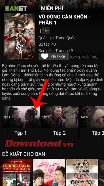 Ấn vào tập phim