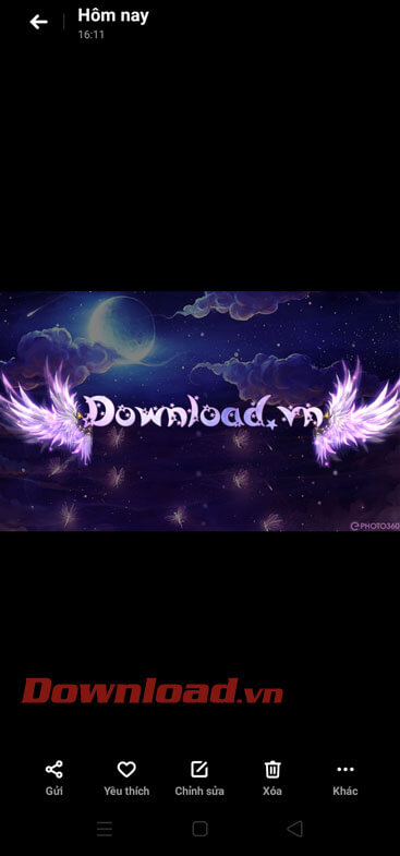 Hình ảnh đã được lưu trên điện thoại