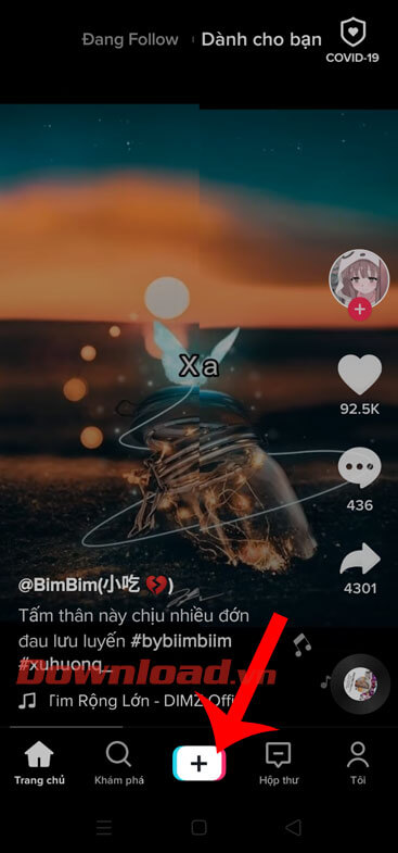 Ấn vào biểu tượng dấu "+"