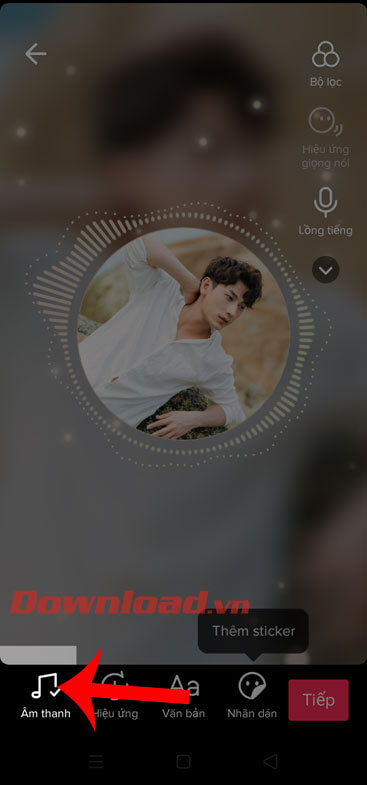 Nhấn vào mục Âm thanh