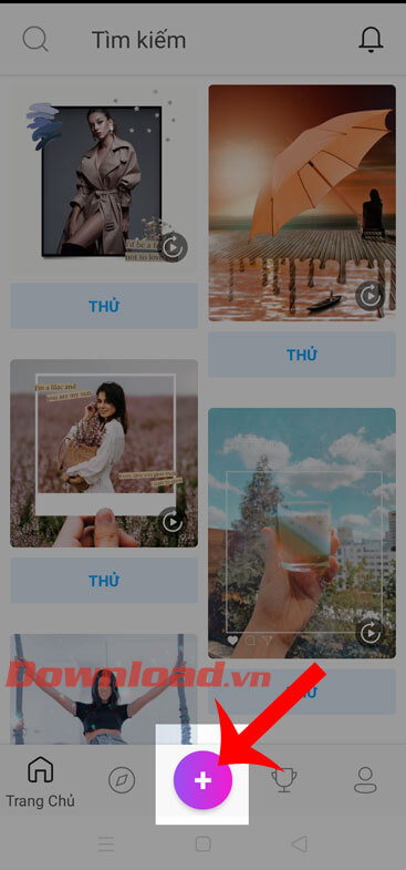 Nhấn vào biểu tượng dấu "+"