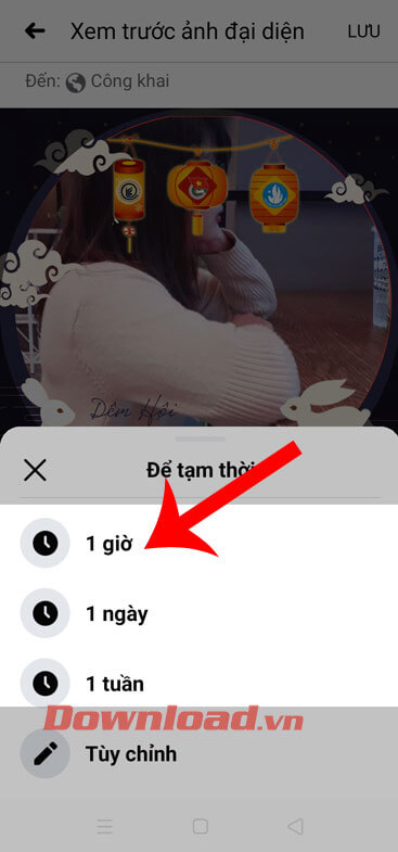 Chọn mốc thời gian
