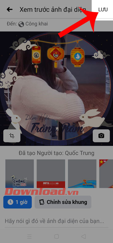 Ấn vào nút Lưu