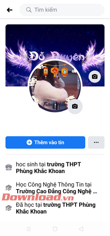 Quay lại trang cá nhân