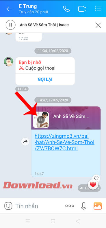 Chạm vào nút Play