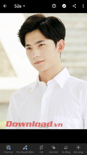 Giao diện chính của công cục chỉnh sửa ảnh