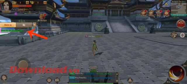 Nhấn vào mục Nhiệm vụ