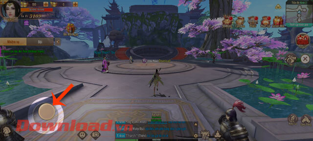 Chạm và điều khiển hình tròn