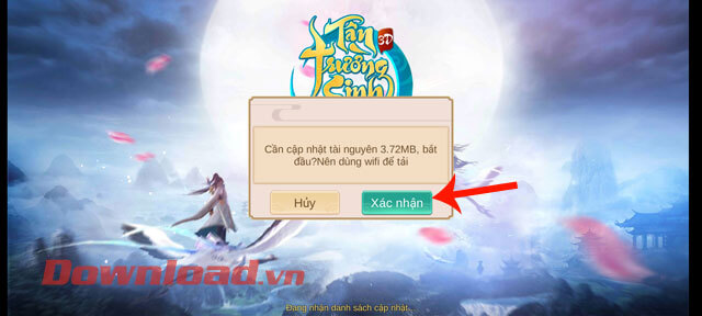 Nhấn nút Xác nhận