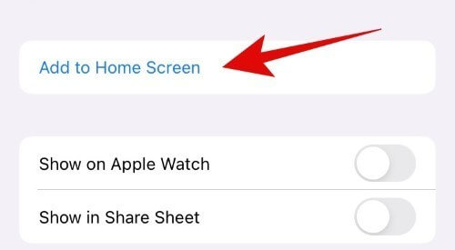 Thêm shortcut vào màn hình