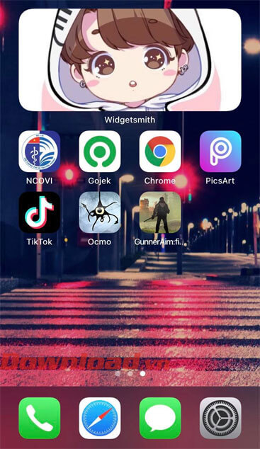 Widget mới được thêm