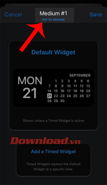 Nhấn vào mục Tap to Rename