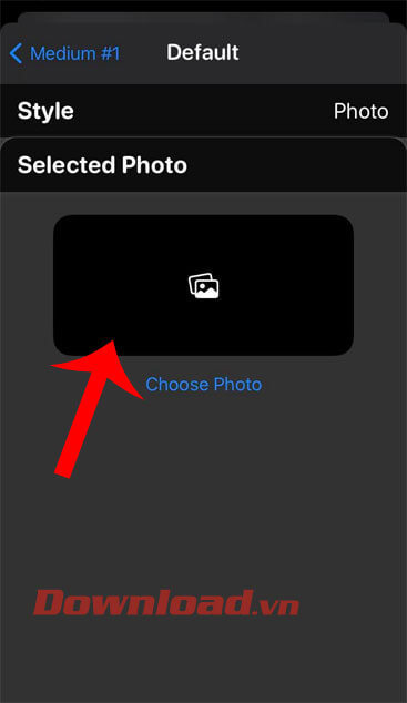 Nhấn vào mục Choose photo