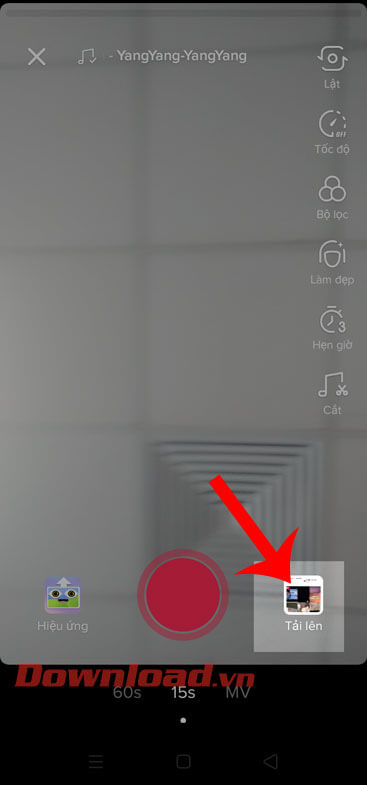 Ấn vào mục Tải lên
